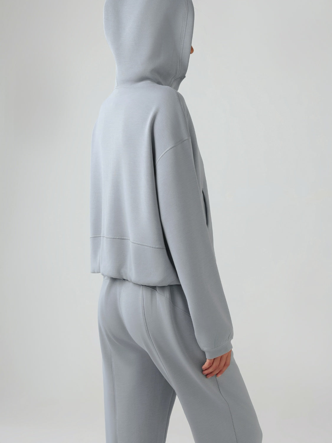 Millennia Zip Up Dropped Shoulder Active Hooded