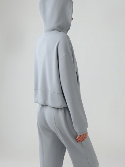 Millennia Zip Up Dropped Shoulder Active Hooded